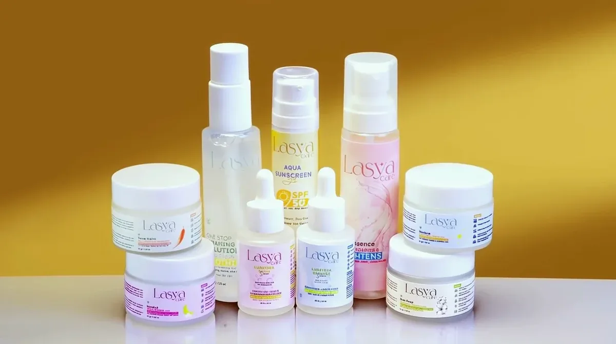 The full Lasya Care collection of nine products